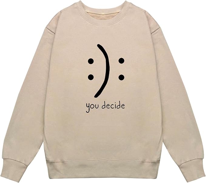 Amazon, Smile face sweatshirt, preppy clothes, The Preppy Store, pullover cotton sweatshirt