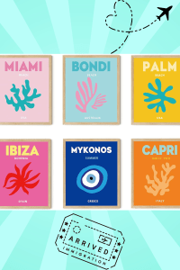 wall posters, preppy bedroom decor, wall decor, amazon, the preppy store, wall art