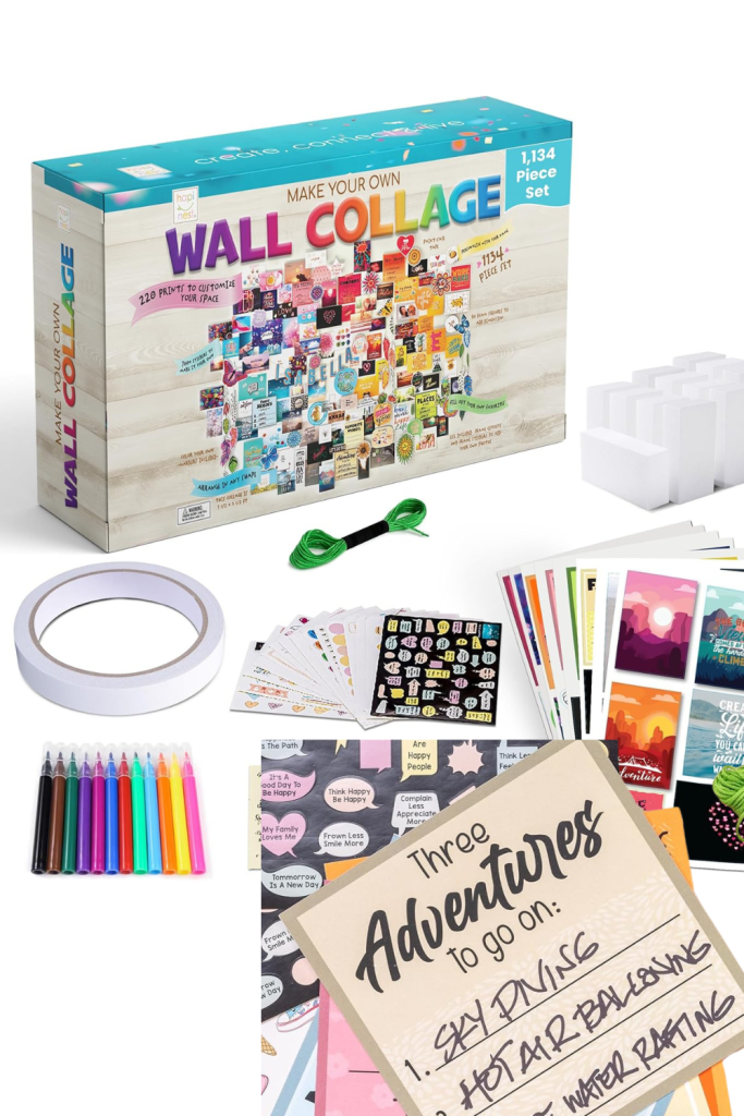 Hapinest DIY Wall Collage Kit for Teen Girls, Picture Arts and Crafts Kit Tween Girl Room Decor, Birthday Gifts Ages 10 11 12 13 14 16 Years Old and Up, Cool Stuff for Bedroom Dorm Aesthetic Décor, Amazon, The Preppy Store