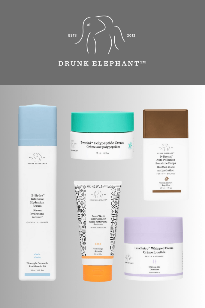 Drunk Elephant skincare, beauty products, preppy skincare, viral skincare, teen skincare, drunk elephant trendy, natural skincare, skincare for teens and tweens
