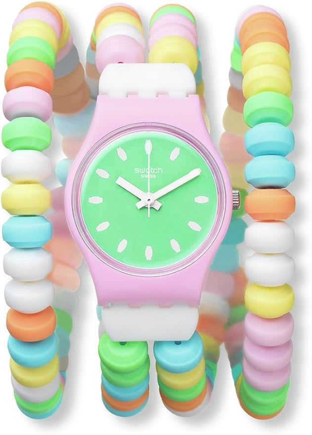 Swatch, retro watches, The Preppy Store, Amazon, Swatch Women Dress Pink Watch Plastic Quartz Caramellissima S, ladies watch, fashion watch, women’s watch