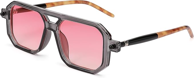 FEISEDY Vintage Square Aviator Sunglasses, retro sunglasses, The Preppy Store, Amazon